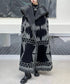 Fringe Pattern Long Coat